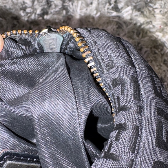 Fendi Black FF Monogram Saddle Bag - Picture 11 of 16